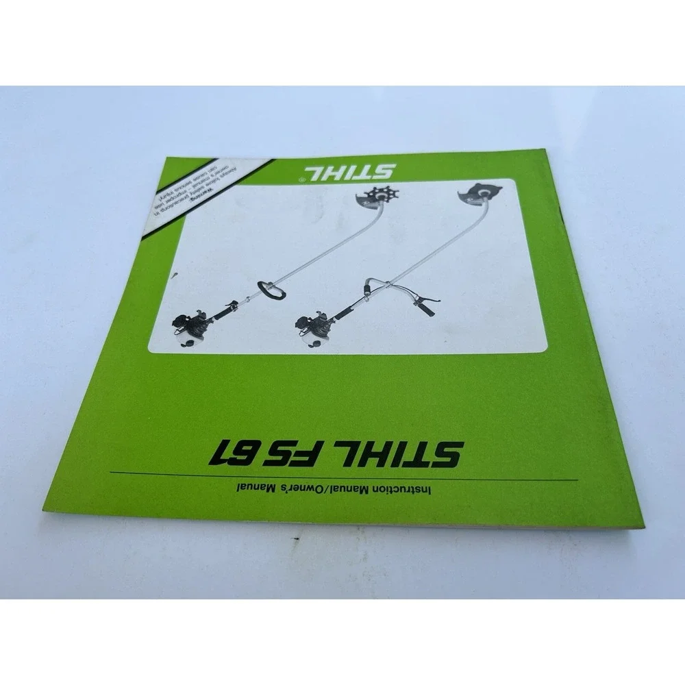 Stihl‎ FS 61 Brushcutter WeedEater WeedWhacker Instruction Owner Operator Manual